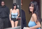 Bianca Censori flashes huge smile in typically tiny outfit on date with Kanye West